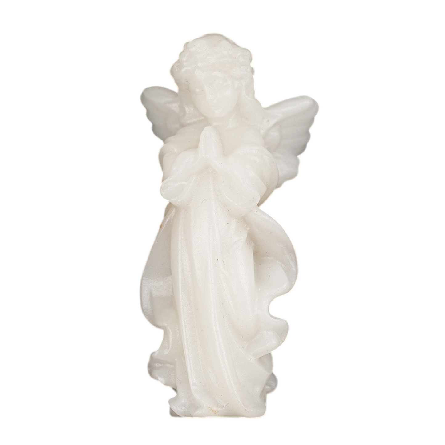Prayer Angel White Jade Statue