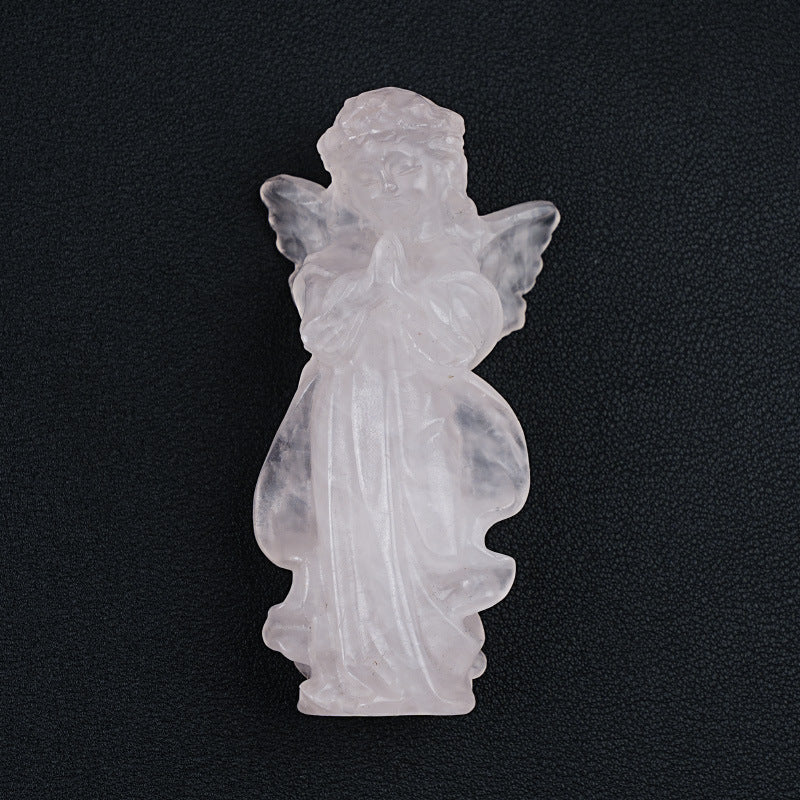 Prayer Angel Clear Quartz Statue