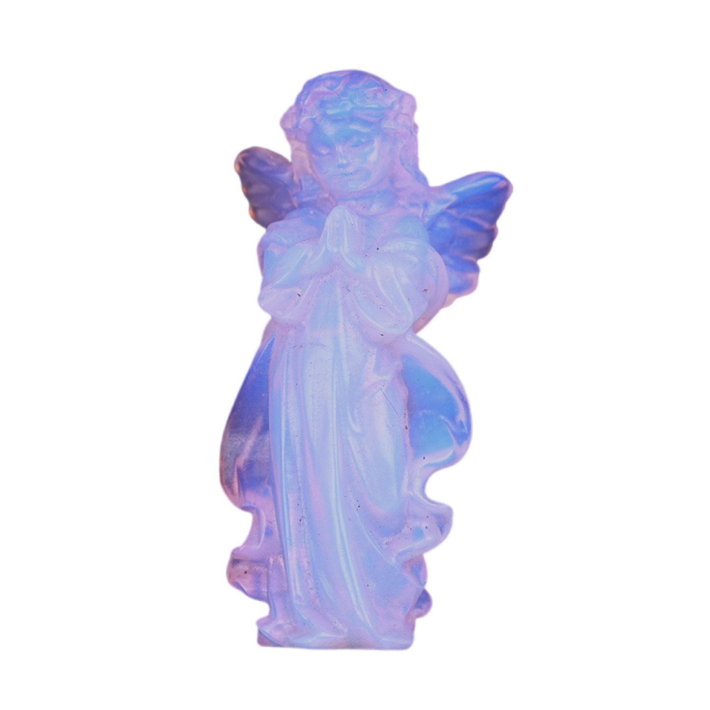 Prayer Angel Pink Opal Statue